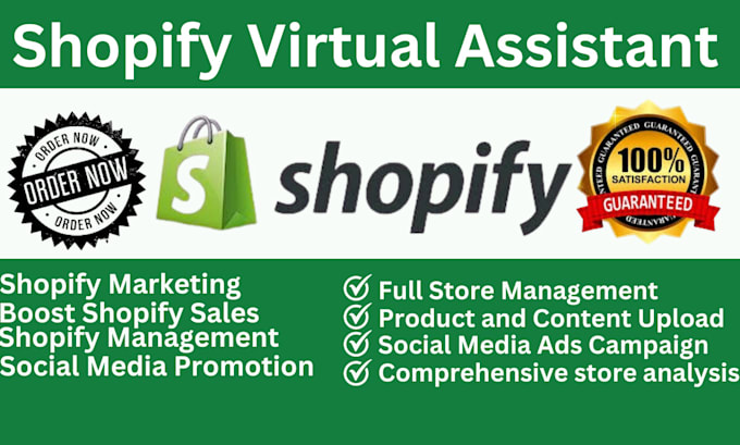 Gig Preview - Be your shopify virtual assistant and boost your sales with ecommerce marketing