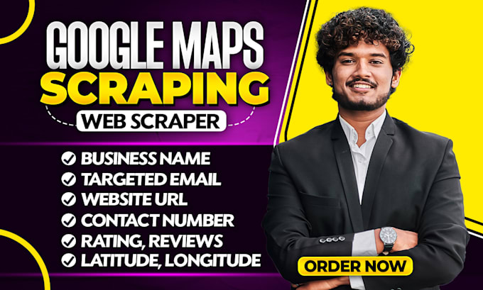 Gig Preview - Do google map scraping with verified emails, b2b lead generation and web scraper