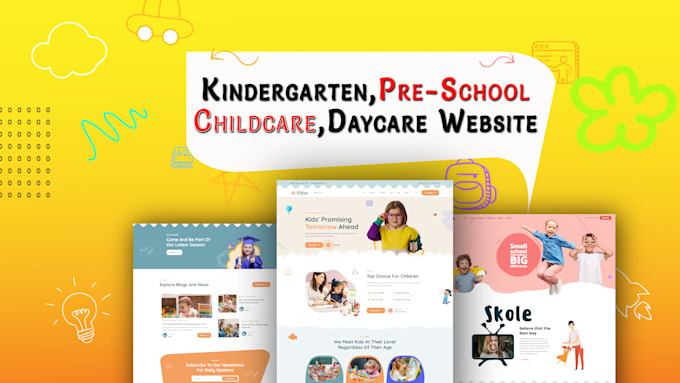 Gig Preview - Build preschool, kindergarten, daycare, or childcare website