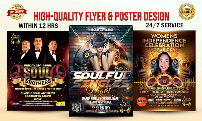 Gig Preview - Professional sports, gym, event night party flyers design