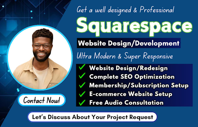 Gig Preview - Develop squarespace website design and redesign,  squarespace website SEO