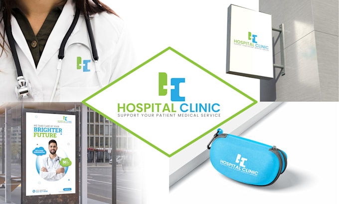 Gig Preview - Medical health clinic wellness dental logo and branding kit