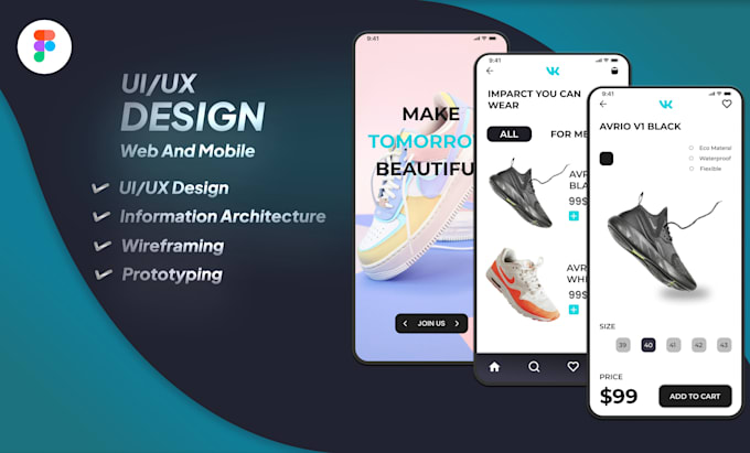 Gig Preview - Do UI UX design for mobile app with prototyping and mockups using figma