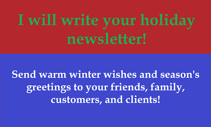 Bestseller - write your holiday newsletter