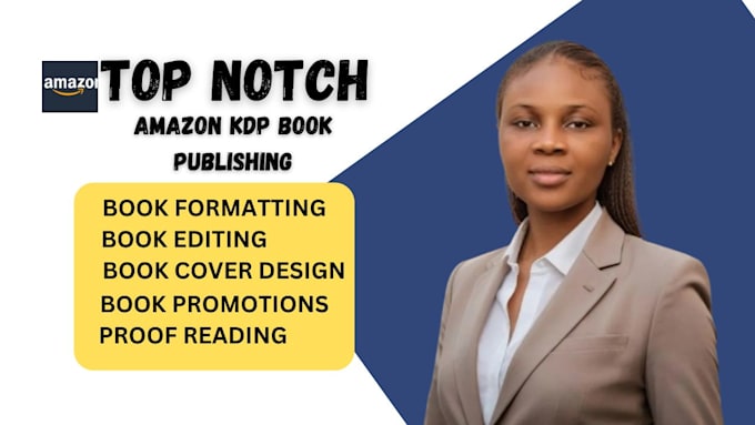 Gig Preview - Amazon kdp book publishing kdp kindle manuscript formatting kdp book publishing