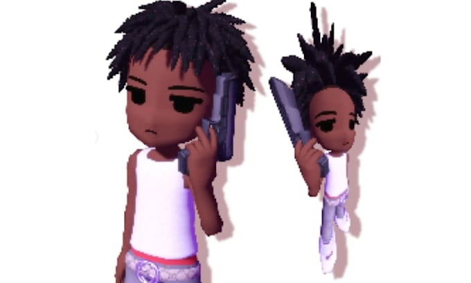 Gig Preview - Model a low poly 3d character with rig and retro ps1,y2k, n64 style