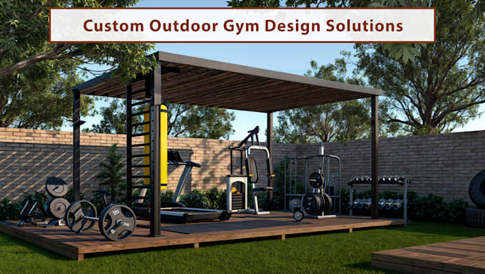 Gig Preview - Design outdoor gym,yoga, cardio, zen and rendering 3d realistic