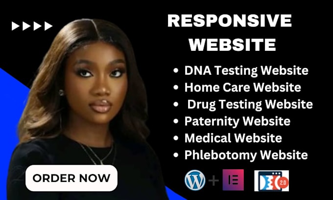 Gig Preview - Dna testing website, paternity, drug testing, phlebotomy, medical website