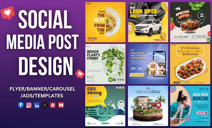 Gig Preview - Design catchy social media posts,flyers and anything in canva