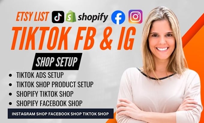 Gig Preview - Setup instagram shopping facebook shop verbinde shopify mit fb shop ig shop