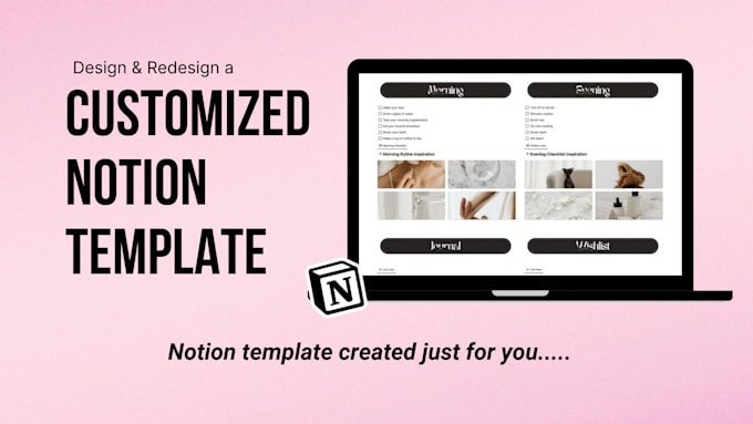 Gig Preview - Do custom notion template, notion automation, notion workspace, notion expert