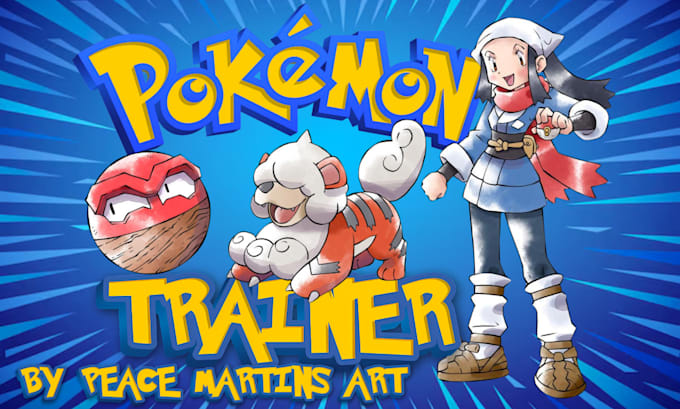 Bestseller - draw you like pokemon trainer fakemon sprites anime pokemon team pixel art