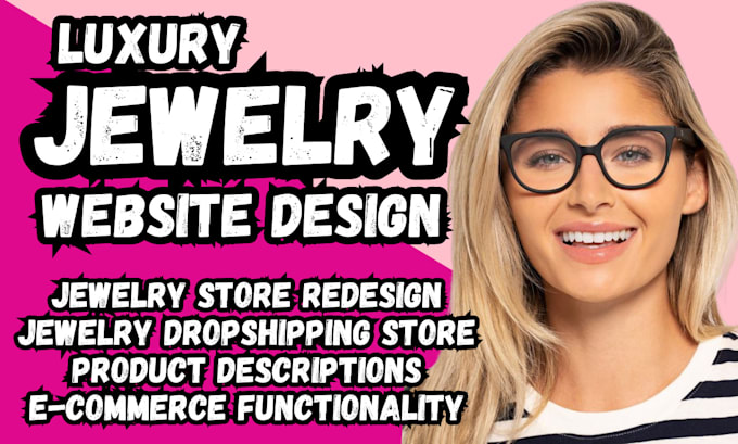 Gig Preview - Luxury jewelry website jewelry store redesign jewelry dropshipping store