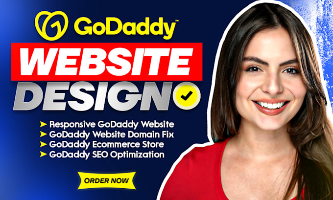 Gig Preview - Godaddy website redesign godaddy website godaddy ecommerce website design seo