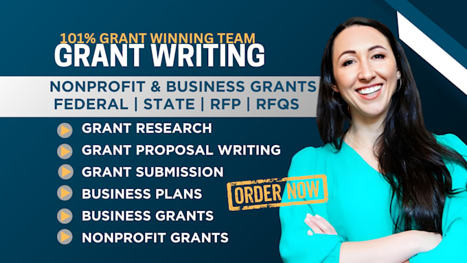 Gig Preview - Do grant proposal writing apply for grants for small businesses and 501c3 grants