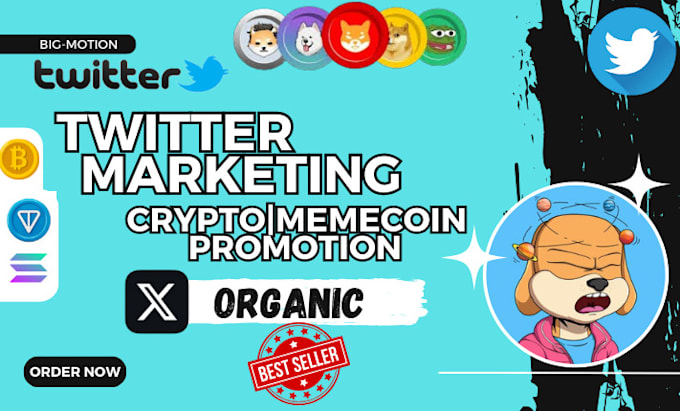 Gig Preview - Do crypto memecoin twitter x marketing and promotion, grow organic followers