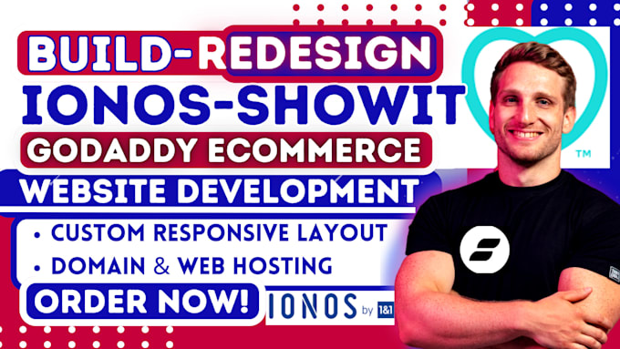 Gig Preview - Design showit ionos website godaddy ecommerce bluehost hostinger duda seo wix