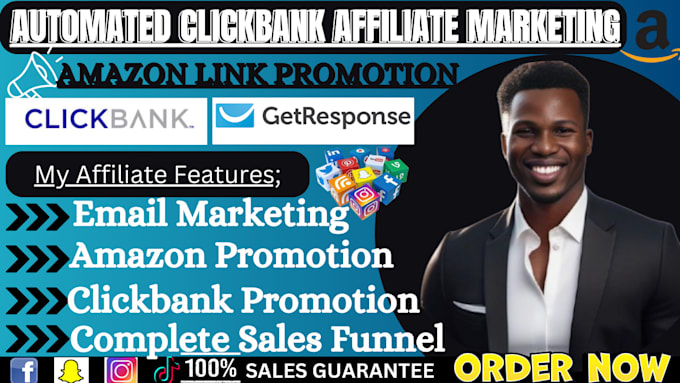 Gig Preview - Build clickbank travel affiliate marketing amazon affiliate sales funnel