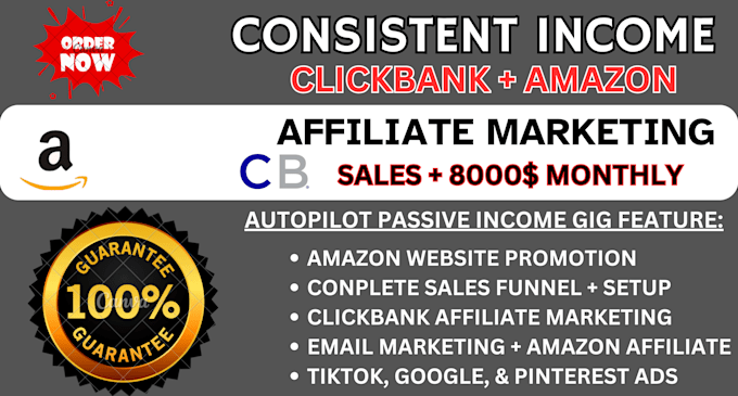 Gig Preview - Do autopilot amazon affiliate website clickbank sales funnel affiliate marketing