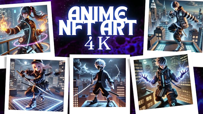 Gig Preview - Create unique anime character illustration nft art in 3d