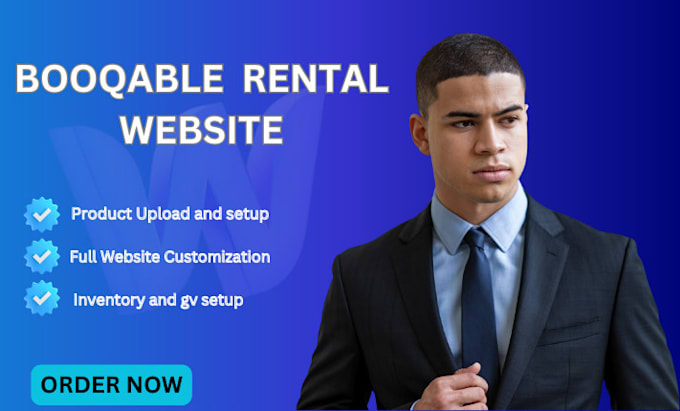 Gig Preview - Build booqable rental website, online booking website booqable online rental seo