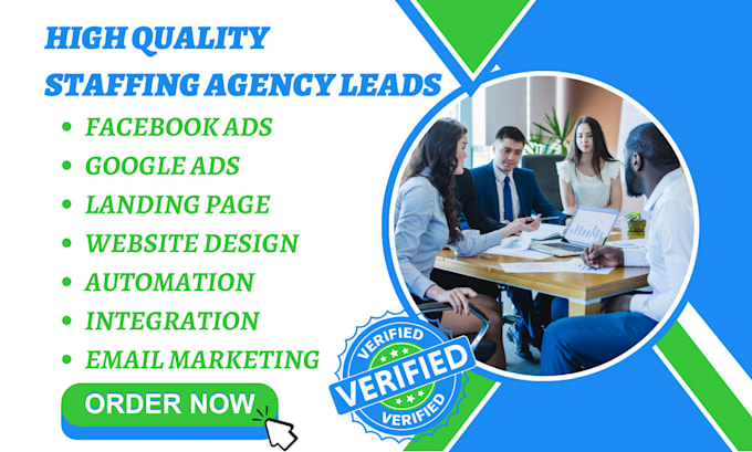 Gig Preview - Generate staffing agency leads recruitment website healthcare staffing leads ads