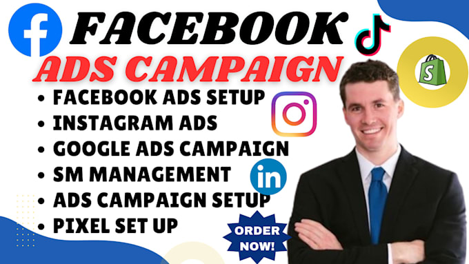 Gig Preview - Setup facebook meta ads campaign instagram ads, google ads linkedin ads campaign