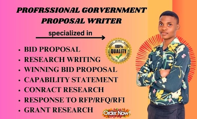 Bestseller - secure government contract, do contract research bid proposal rfp business plan