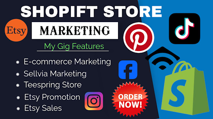 Gig Preview - Boost shopify sales etsy promotion with ecommerce shopify dropshipping marketing