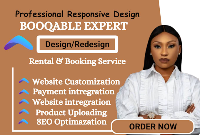 Gig Preview - Build booqable rental service website booqable online rental website design seo