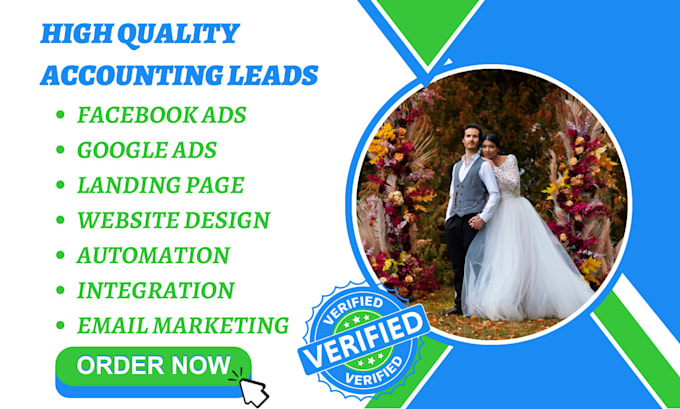 Gig Preview - Generate wedding photography leads wedding videography event planning website