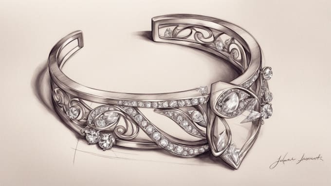 Gig Preview - Draw a beautiful fashion jewelry design sketch