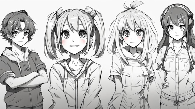 Gig Preview - Sketch characters, vtubers or ocs in anime style