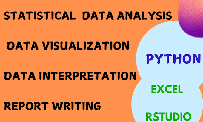 Gig Preview - Do statistical data analysis and visualisation in python, r studio, and excel