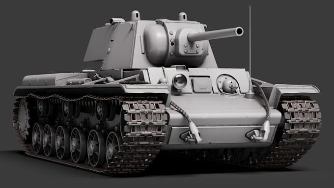 Gig Preview - Do 3d military tank rc car armored vehicles 3d assault gun model stl 3d printing