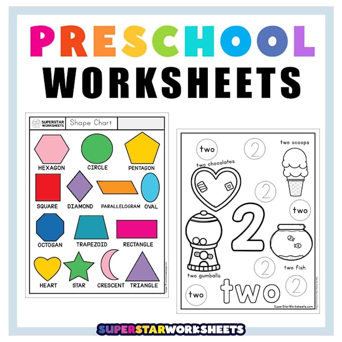 Gig Preview - Make kindergarten worksheets childrens tracing worksheets