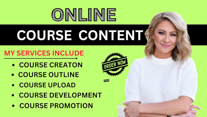 Gig Preview - Create online course content course curriculum training manual course creation