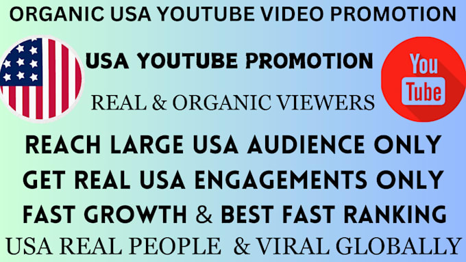 Gig Preview - Do best USA youtube video promotion shoutout using google advertising campaign