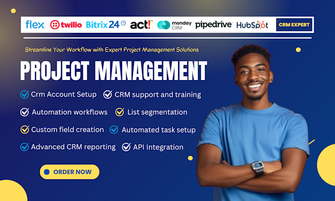 Gig Preview - Setup flex bitrix24 twilio act crm pipedrive monday crm hubspot crm automation