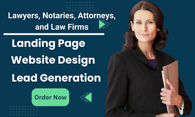 Gig Preview - Notary, lawyer, attorney, law firm, legal, website landing page