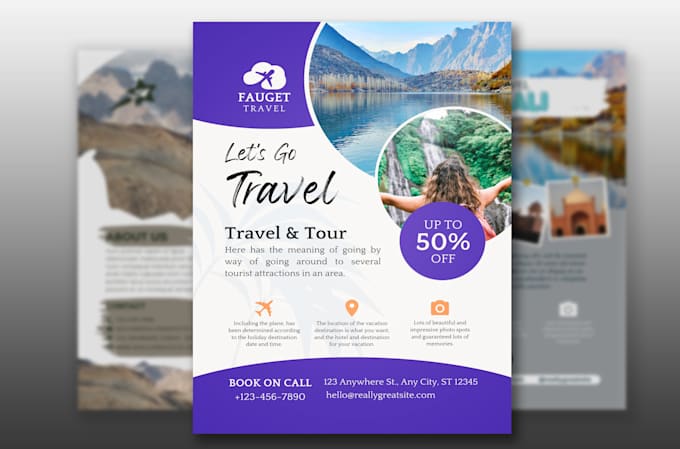 Bestseller - create professional marketing flyer, travel flyers