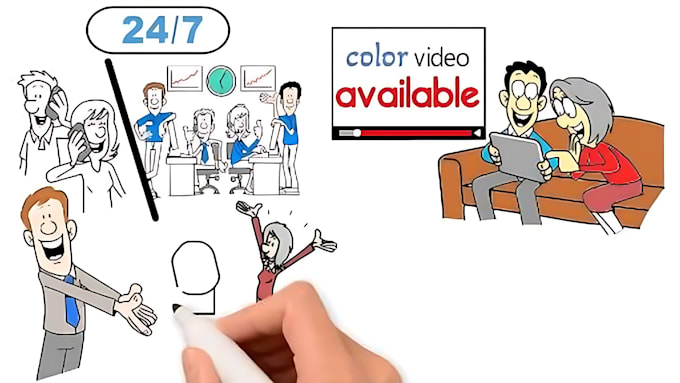 Gig Preview - Create a captivating whiteboard animation explainer video