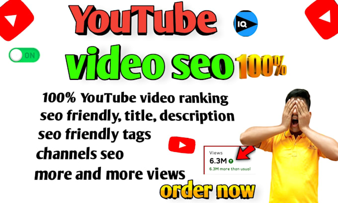 Gig Preview - Youtube video SEO expert and channel growth manager