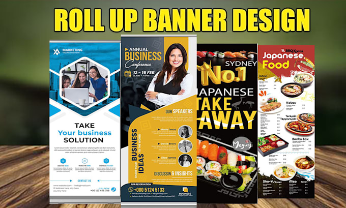 Gig Preview - Design amazing roll up banner, stand, pull up banner