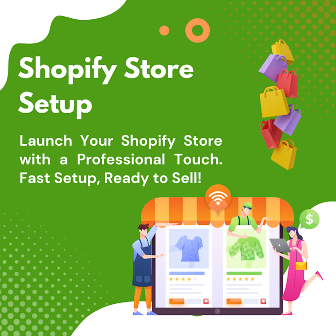 Gig Preview - Create professional shopify website design store setup