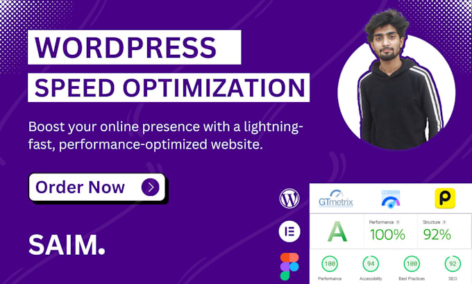 Gig Preview - Optimize your wordpress website loading speed and performance