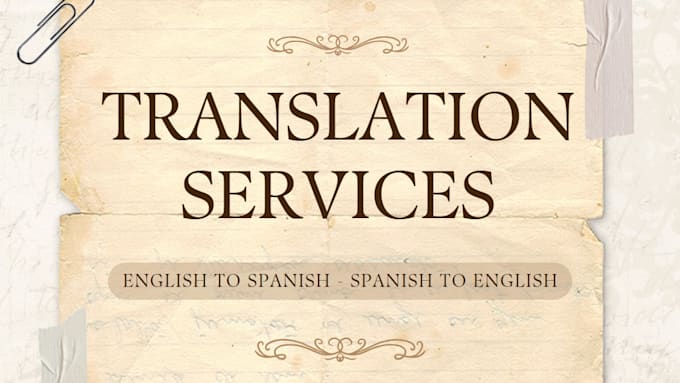 Gig Preview - Translation services from english to spanish and viceversa