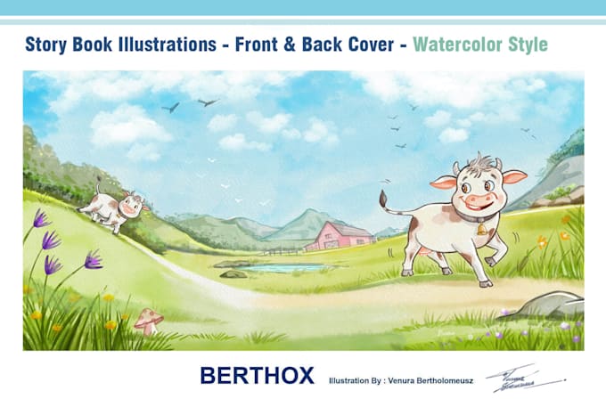 Gig Preview - Draw watercolor cartoon and illustrations