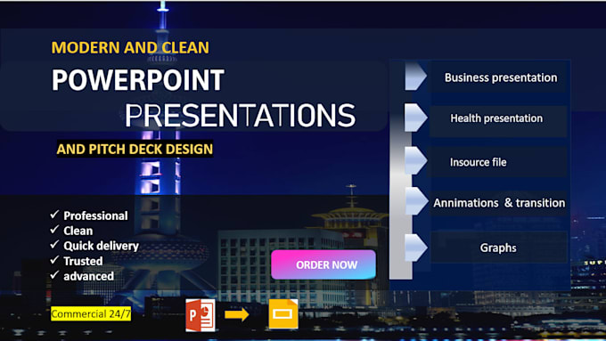 Gig Preview - Design your powerpoint presentation for any purpose