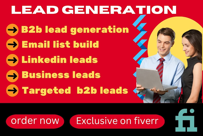 Bestseller - provide b2b lead generation any industry lead,  email finder list from linkedin